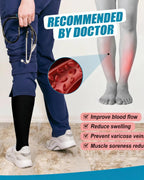 4 Pairs Copper Compression Socks for Women & Men Circulation 15-20 Mmhg - Best Support for Nurses, Running