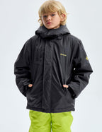 Boy'S Waterproof Ski Snow Jacket Fleece Windproof Winter Jacket with Hood