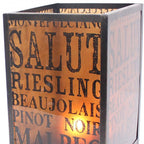 10.25 x 10.25 x 18 BrownVintage Letter Pattern - Candle Holder