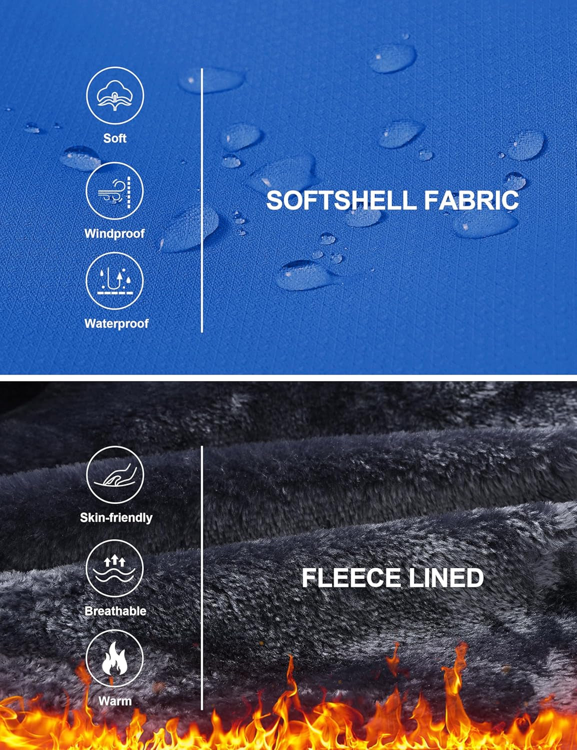 Boy'S Snowboarding Jacket Windproof Waterproof Thicken Fleece Hooded Warm Winter Snow Ski Coat for Kids (6-16 Years)