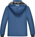 Boy'S Snowboarding Jacket Windproof Waterproof Thicken Fleece Hooded Warm Winter Snow Ski Coat for Kids (6-16 Years)