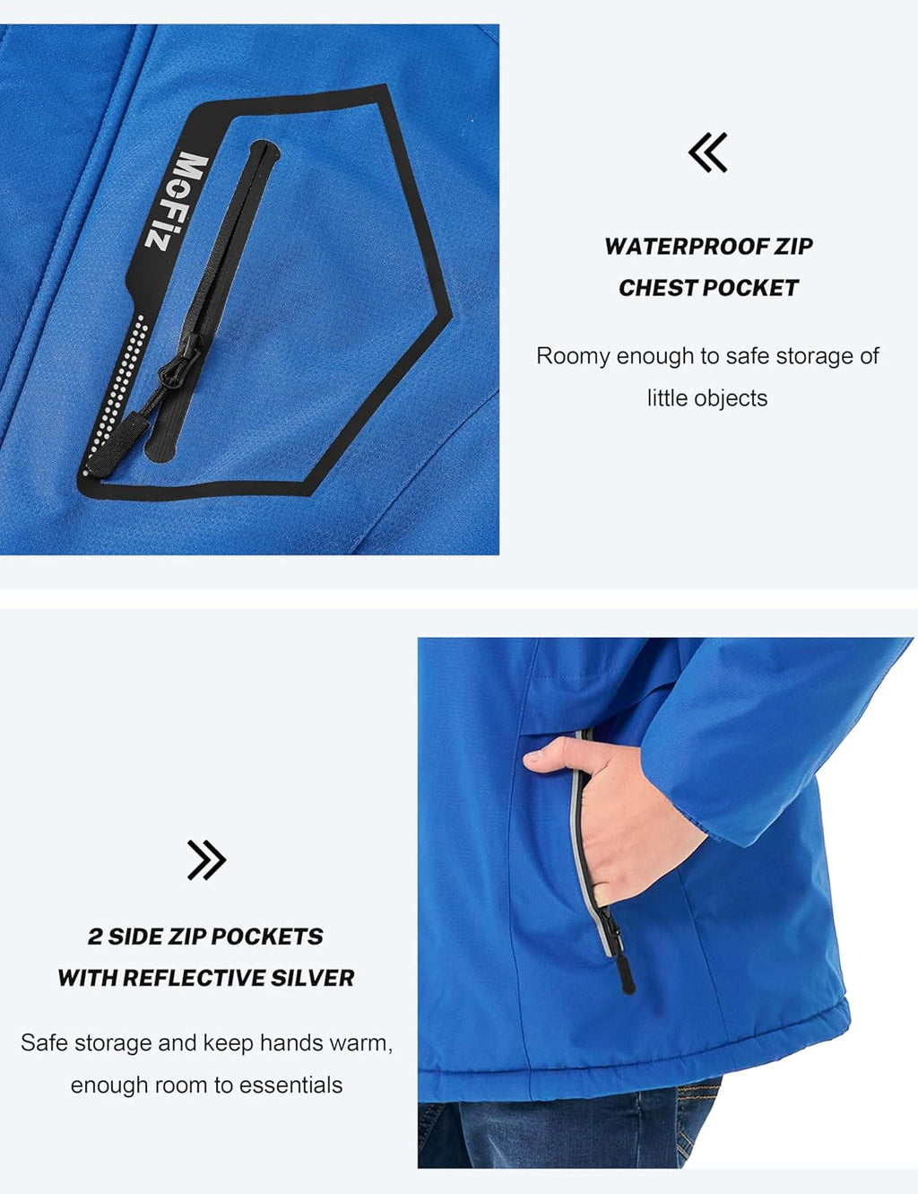 Boy'S Snowboarding Jacket Windproof Waterproof Thicken Fleece Hooded Warm Winter Snow Ski Coat for Kids (6-16 Years)