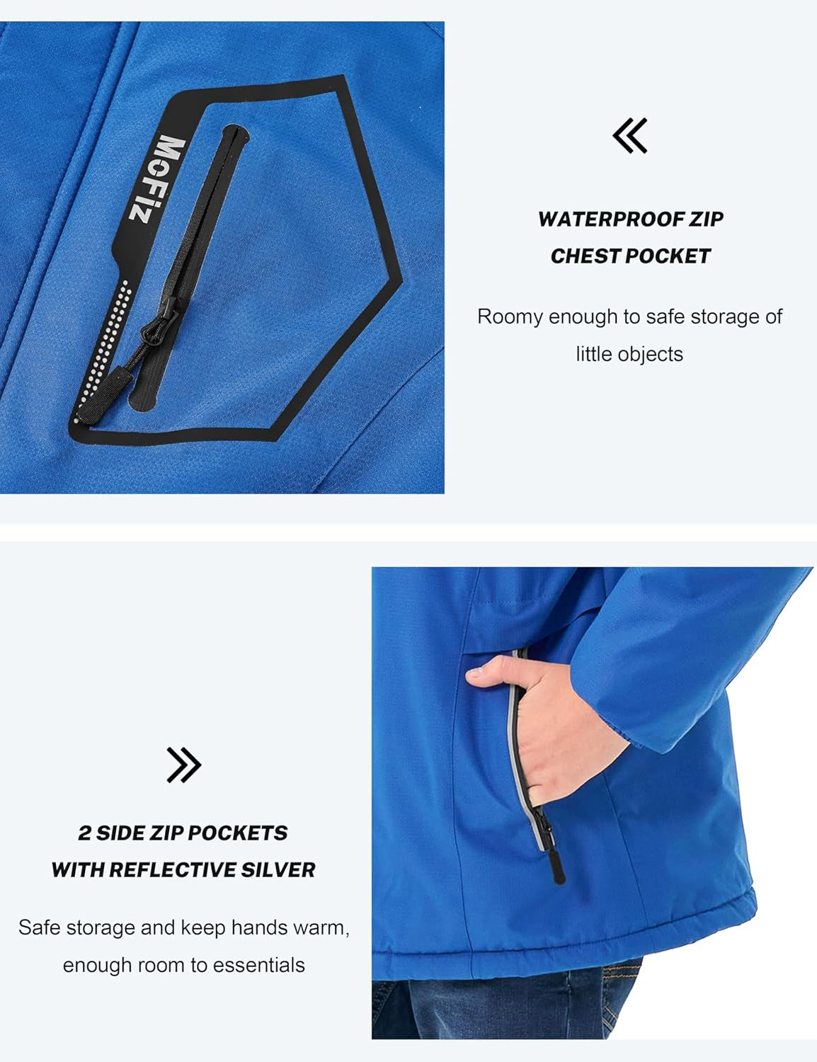 Boy'S Snowboarding Jacket Windproof Waterproof Thicken Fleece Hooded Warm Winter Snow Ski Coat for Kids (6-16 Years)