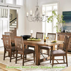 6-Light Rustic Farmhouse Candle Chandelier, Brushed Nickel