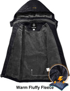 Boy'S Waterproof Ski Snow Jacket Fleece Windproof Winter Jacket with Hood